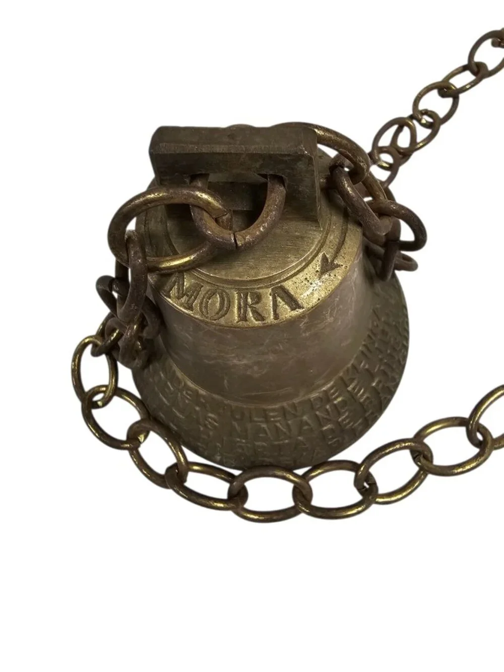 Fridfull Jul - Traditional Swedish Mora cast brass folk art bell